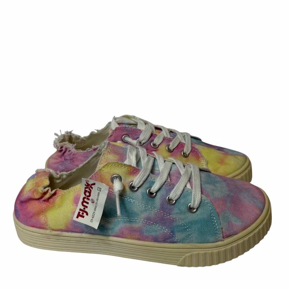 Madden Girl Tie Dye Canvas Sneakers Women's Size 9 Colorful Lace Up NWOT